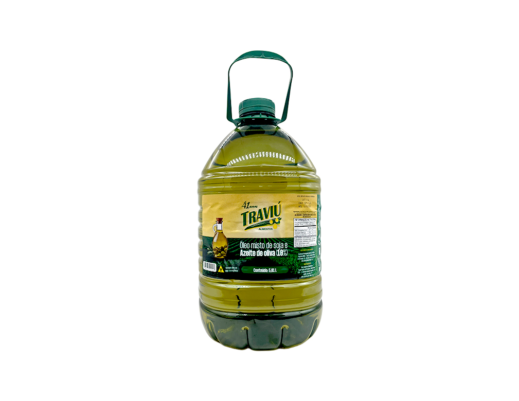 AZEITE GRANDE COMPOSTO 10% OLIVA E 90% SOJA TRAVIÚ 5,01 L (CX 2 GL)